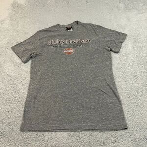 Harley Davidson Shirt Mens Large Gray Short Sleeve Crew Neck Biker‎ Ohio Adult
